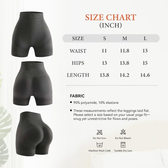 ⚡Fittingirls Scrunch Butt Lifting Biker Shorts - High Waist Seamless Workout - Picture 6 of 6